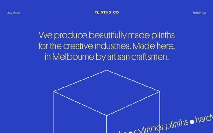 Plinths website preview