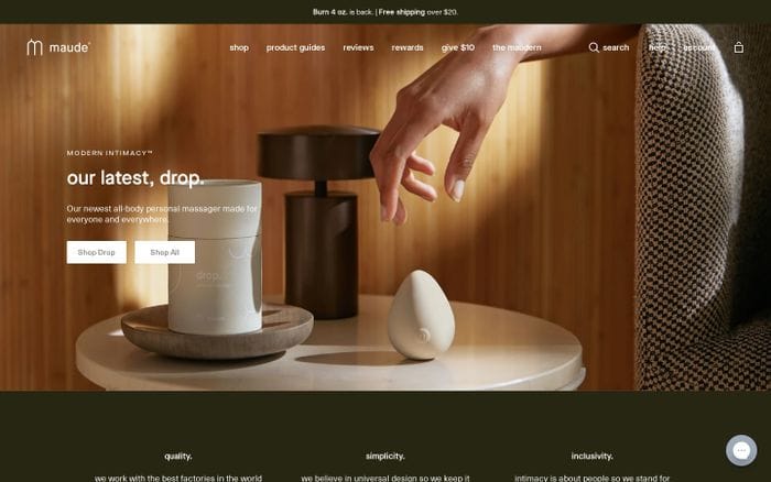 Maude website preview