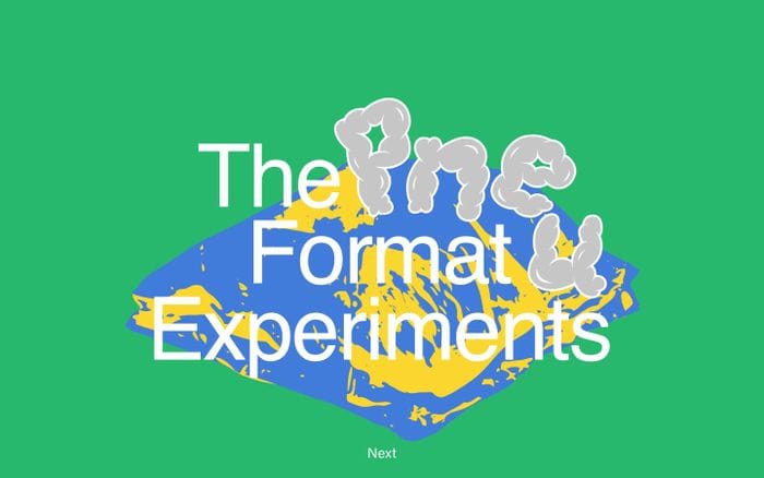 Pnue Format Experiments website preview