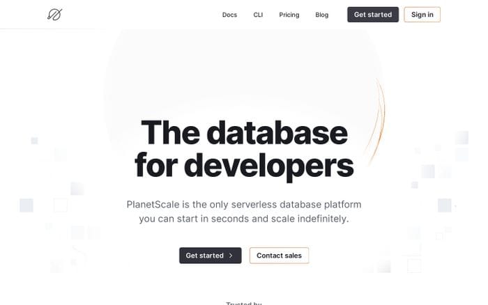 PlanetScale website preview
