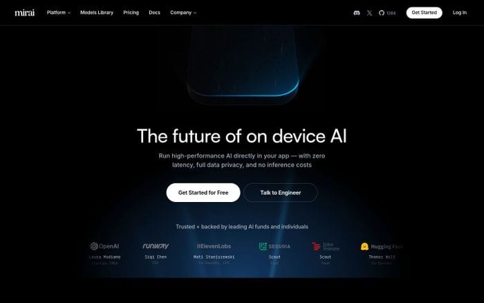 Mirai website preview