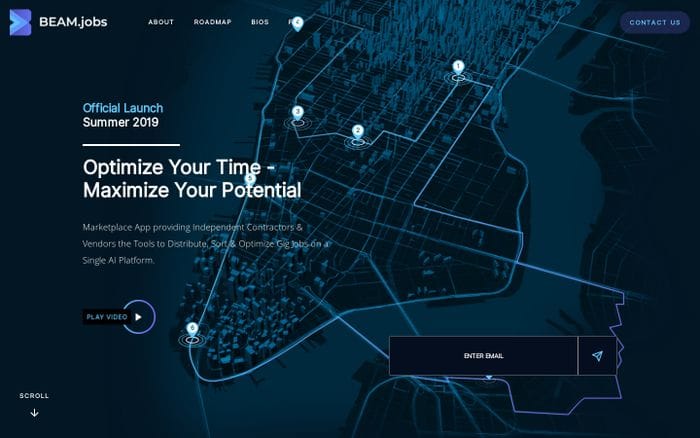 BEAM.jobs website preview