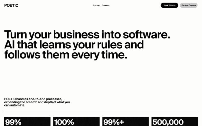 Poetic website preview