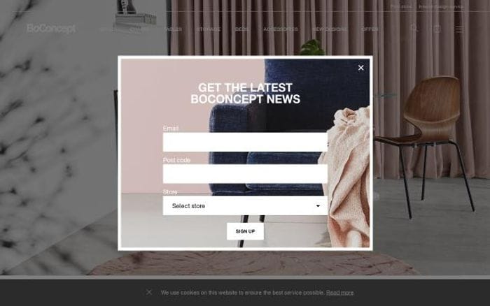 Boconcept website preview