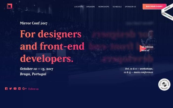 Mirrorconf website preview