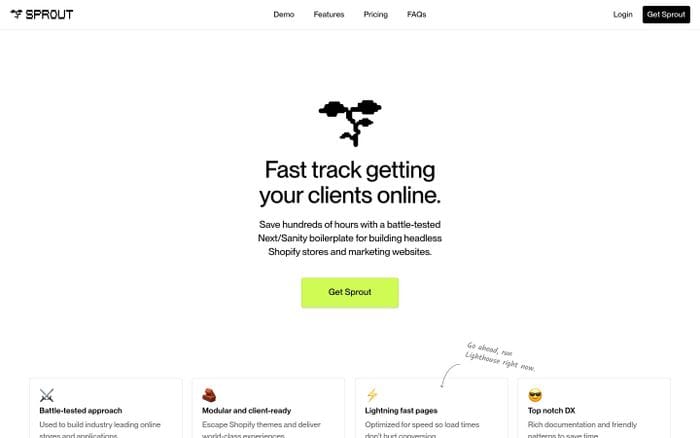 Sprout website preview