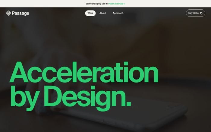 Passage website preview