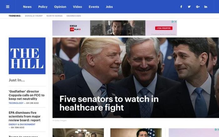 Thehill website preview