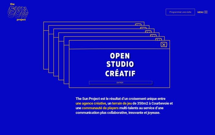 The sun project website preview