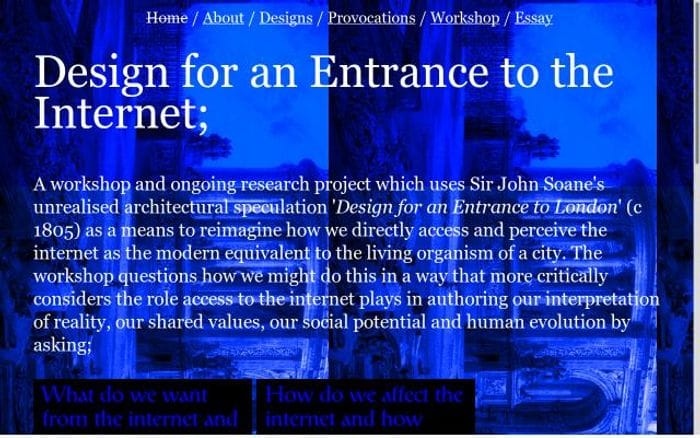 Designforanentrancetotheinternet website preview