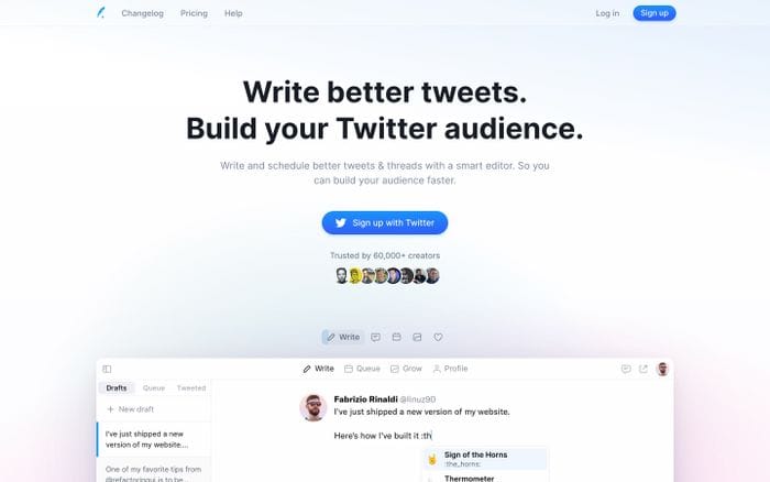Typefully website preview