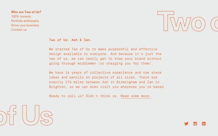 Twoofus website preview