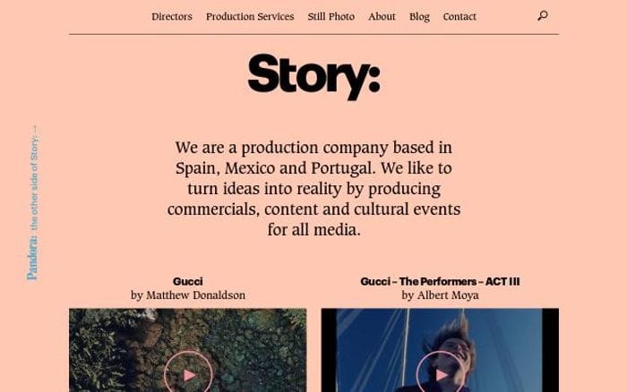 Storyweproduce website preview