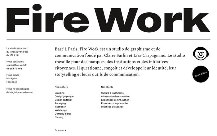 Fire Work website preview