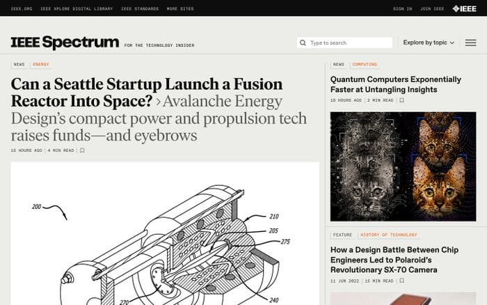 IEEE Spectrum website preview