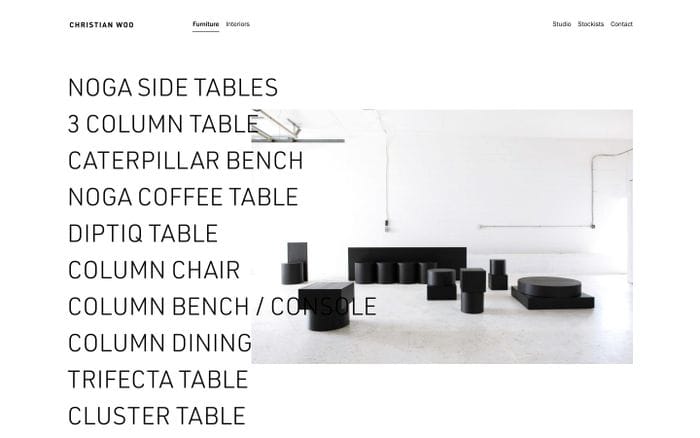 Christian Woo website preview