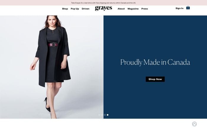 Modern workwear made simple – Grayes website preview