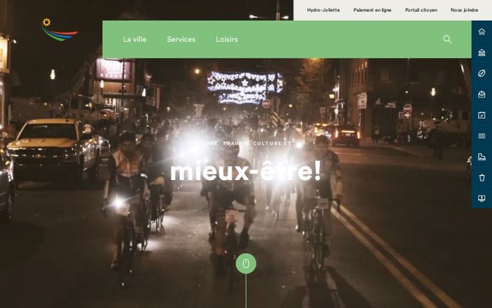 Joliette, nature travail, culture et mieux-être website preview