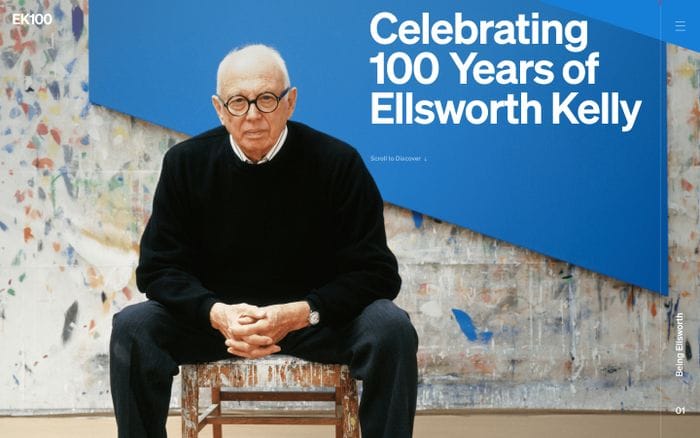 Ellsworth Kelly - Celebrating 100 Years website preview