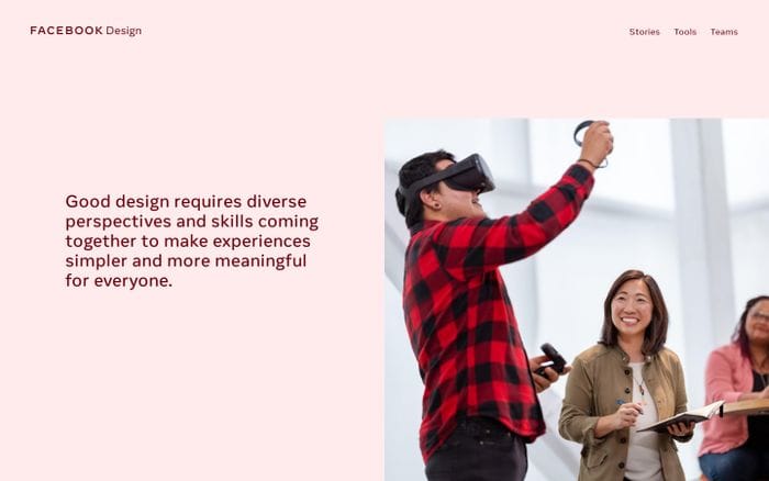 Facebook Design is dedicated to what's new in design website preview