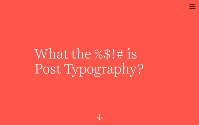 Posttypography website preview