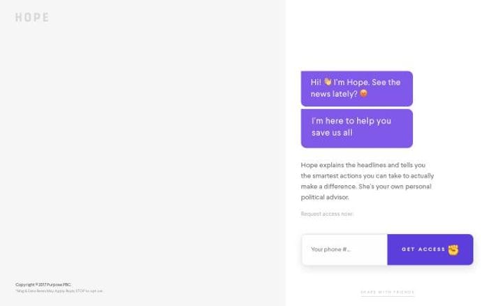 Meethope website preview