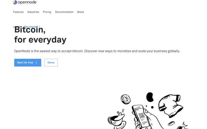 Opennode website preview