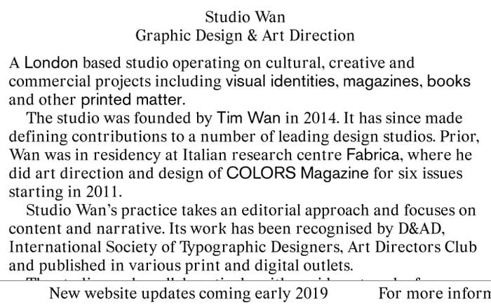 Studio Wan website preview