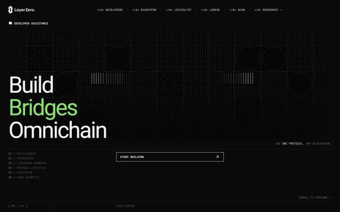 LayerZero website preview