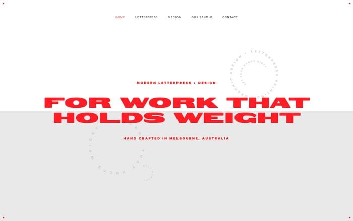 Letterpress and Design – The Hungry Workshop website preview