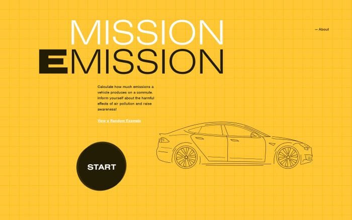 Mission Emission website preview