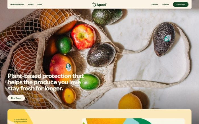Apeel website preview