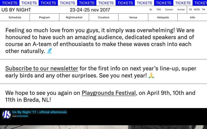 Usbynight website preview