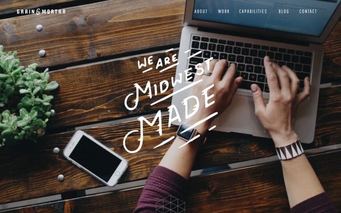 Grain & Mortar website preview
