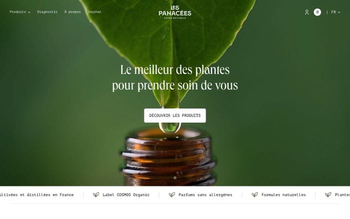 Les Panacées website preview