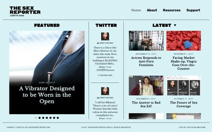 Thesexreporter website preview