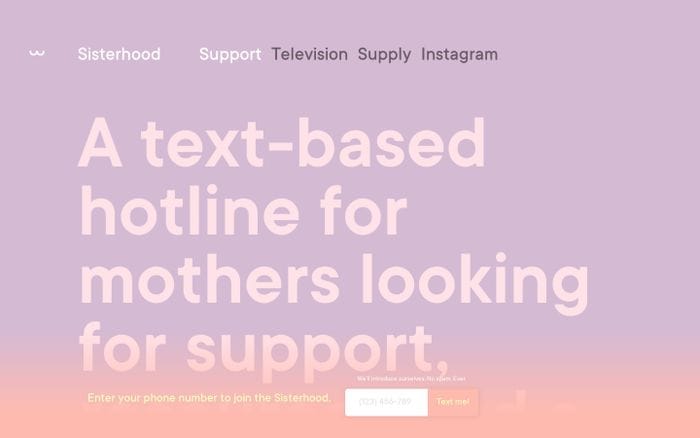 Sisterhood website preview