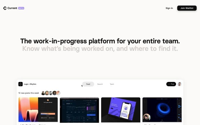 Current website preview