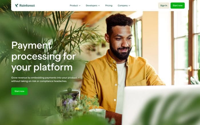 Rainforest website preview