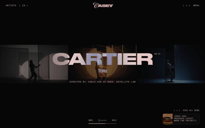 Casey website preview