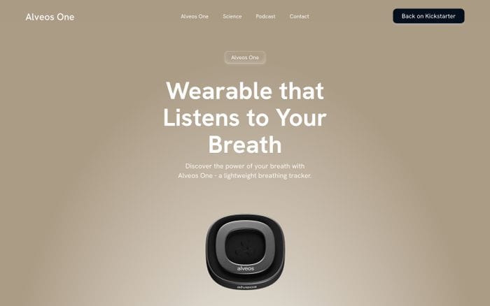 Alveos One website preview