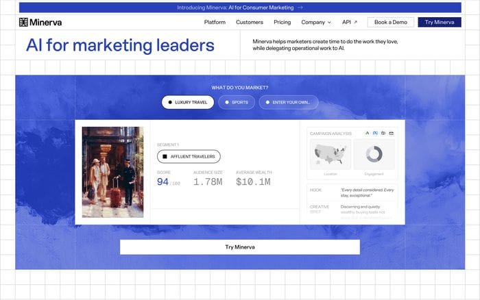 Minerva website preview