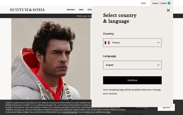 Scotch-soda website preview