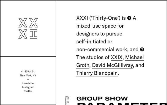 Xxxi website preview