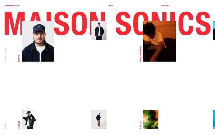 Maison Sonics website preview