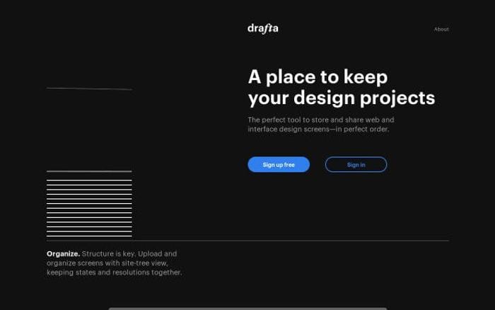 Drafta website preview