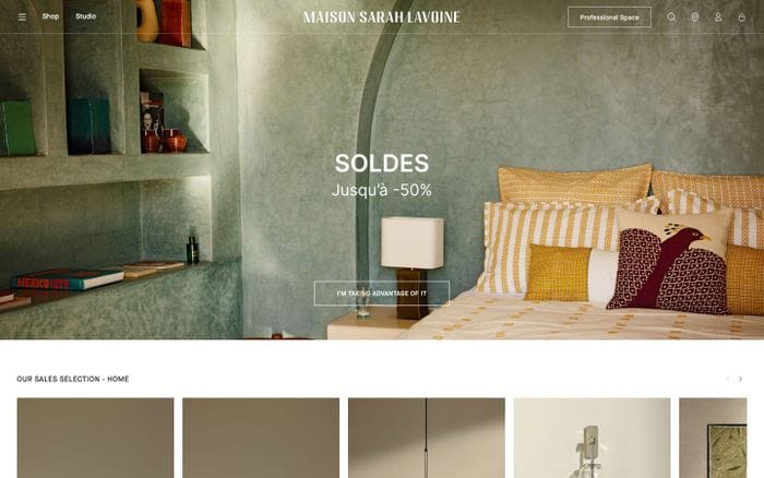 Maison Sarah Lavoine website preview