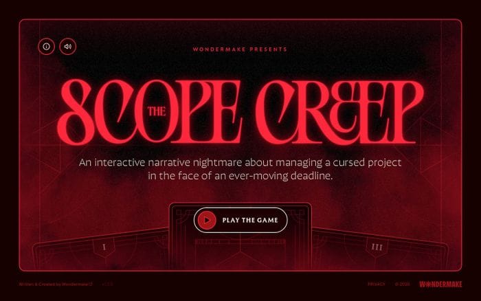 Scope Creep website preview