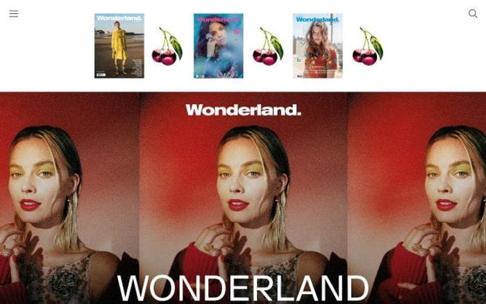 Wonderlandmagazine website preview