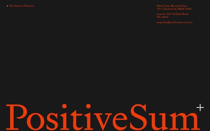 Positive Sum website preview